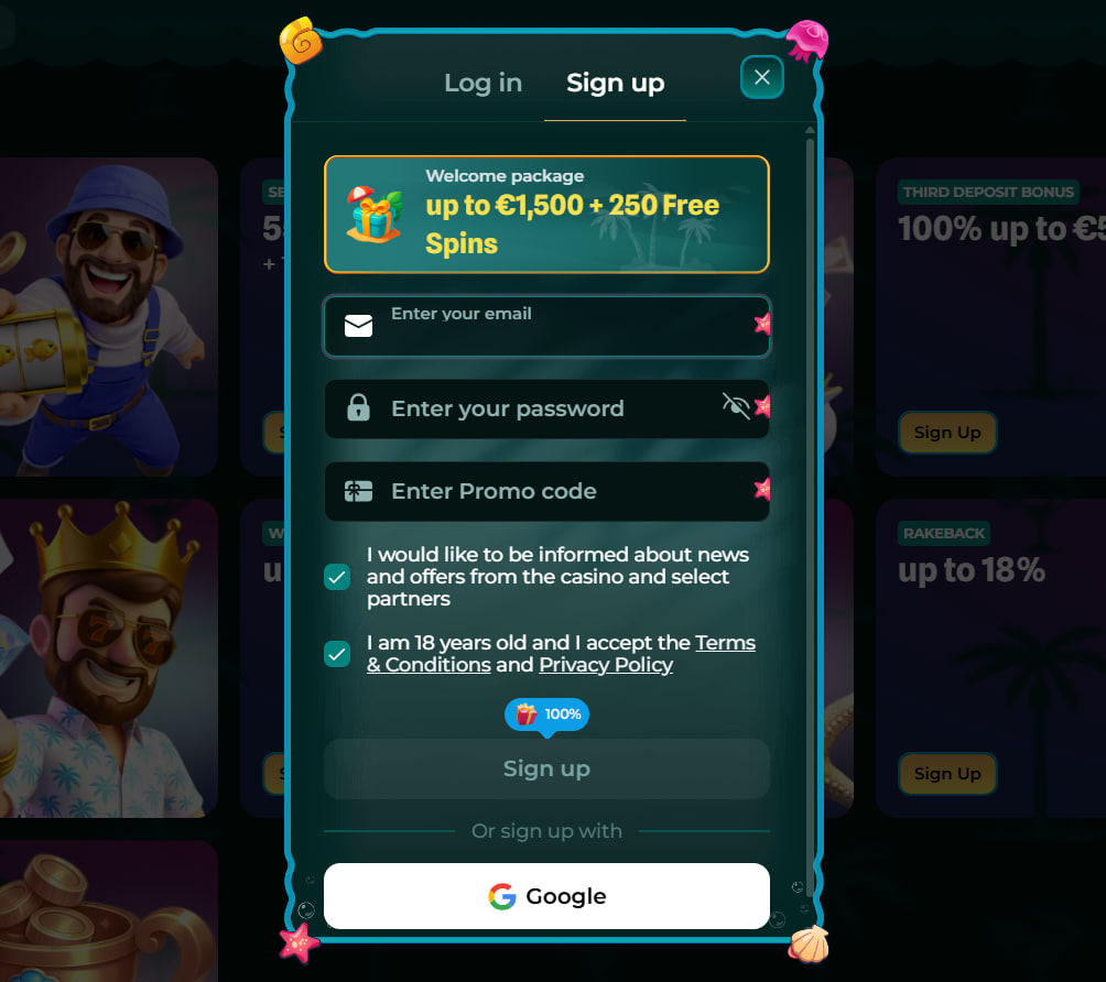 Anmeldeprozess Vier Schritte mit messbarer Dauer